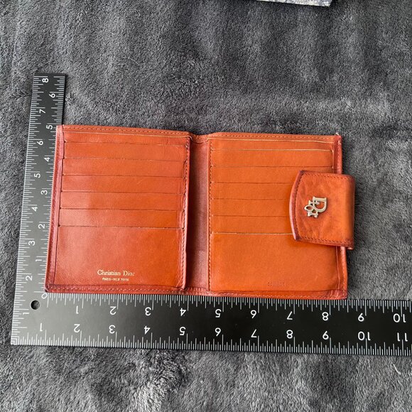 Vintage Dior Bi-Fold Compact Wallet in Cognac - Picture 6 of 8